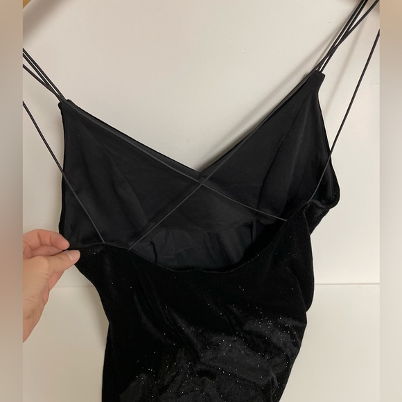 🐧2/$15 H&M Sparkly Sphagetti Strap A-Line Skater Dress - Picture 4 of 5